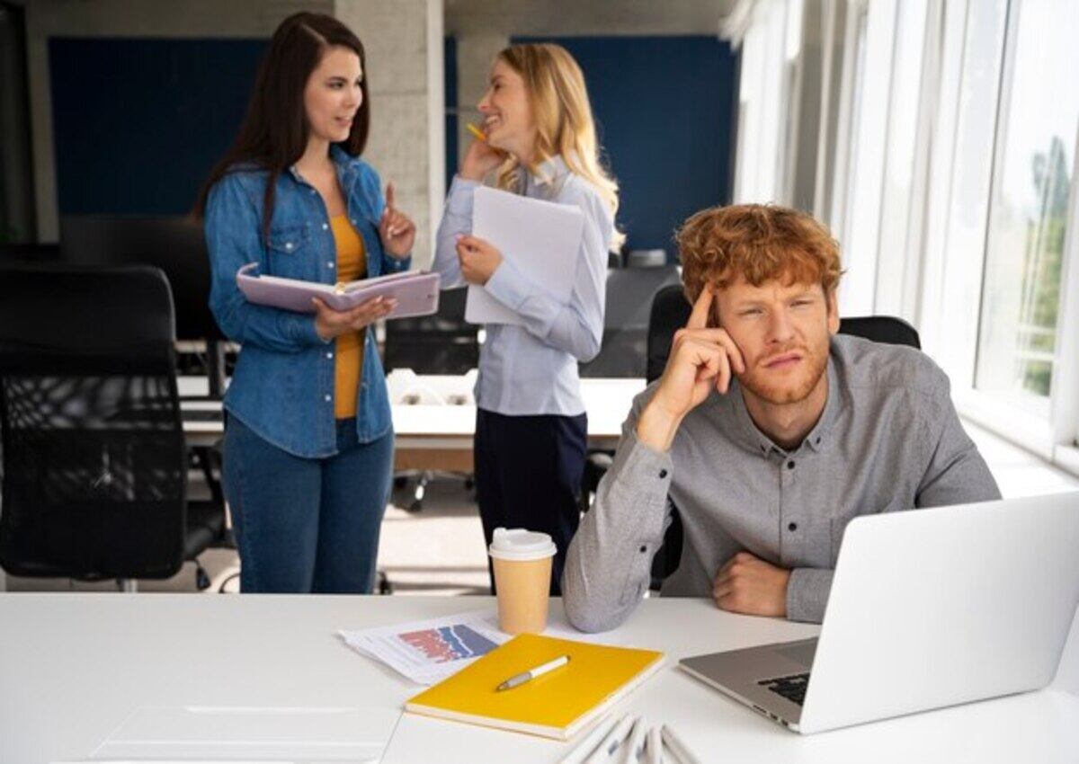 An employee expressing concerns about noise