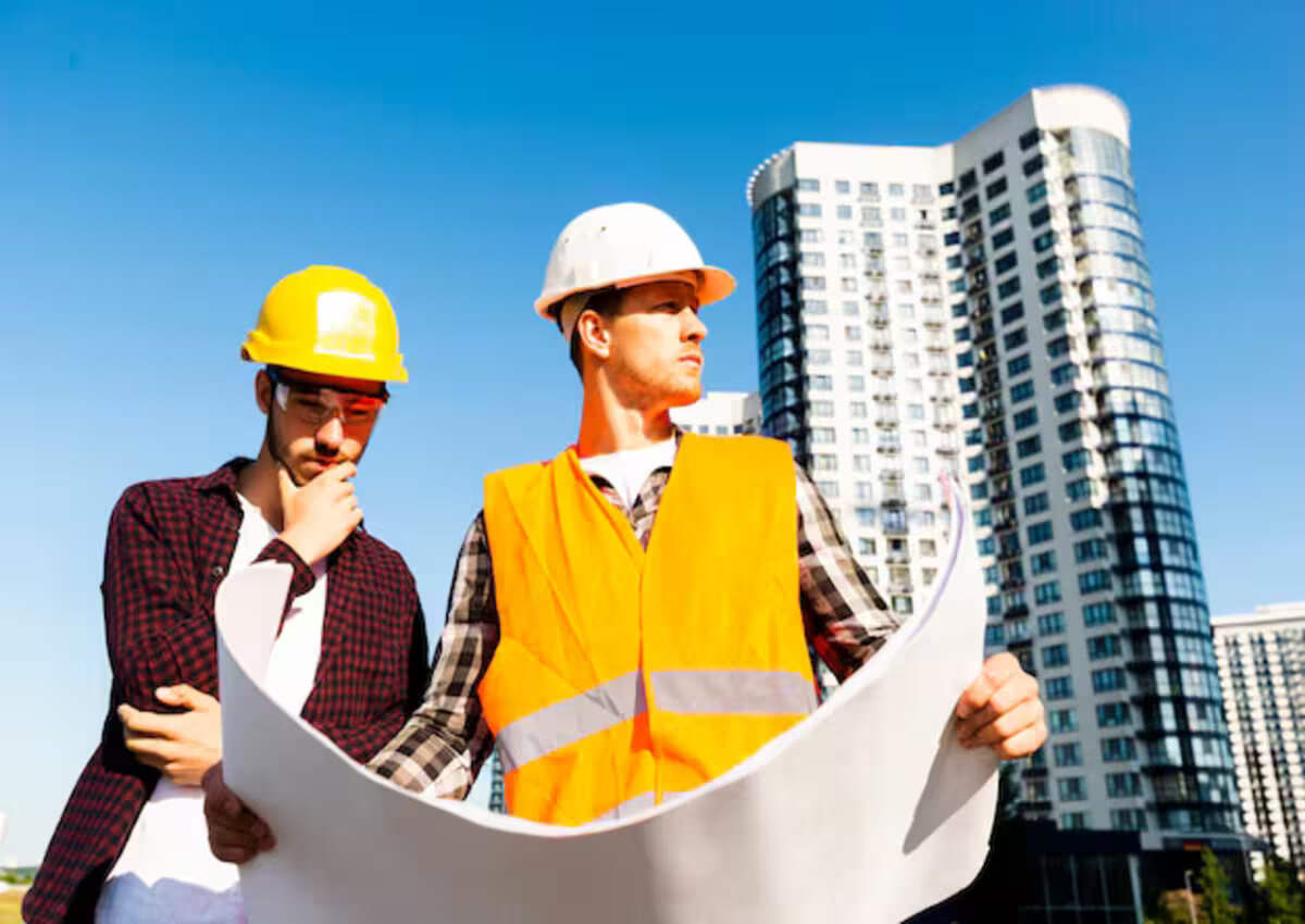 Project managers choosing the right location for commercial building construction