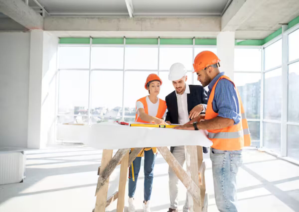 Remodeling contractors are discussing strategies for the project
