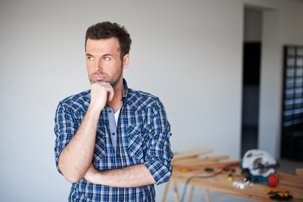 A man Thinking How to Choose the Right Professionals for his Home Improvement Project