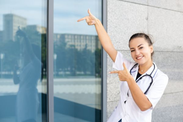 A medical practitioner finds her chosen location for her medical office