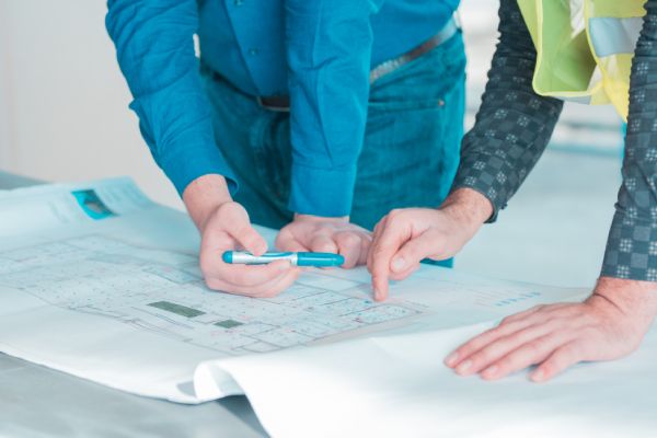 architect showing important details in medical office design