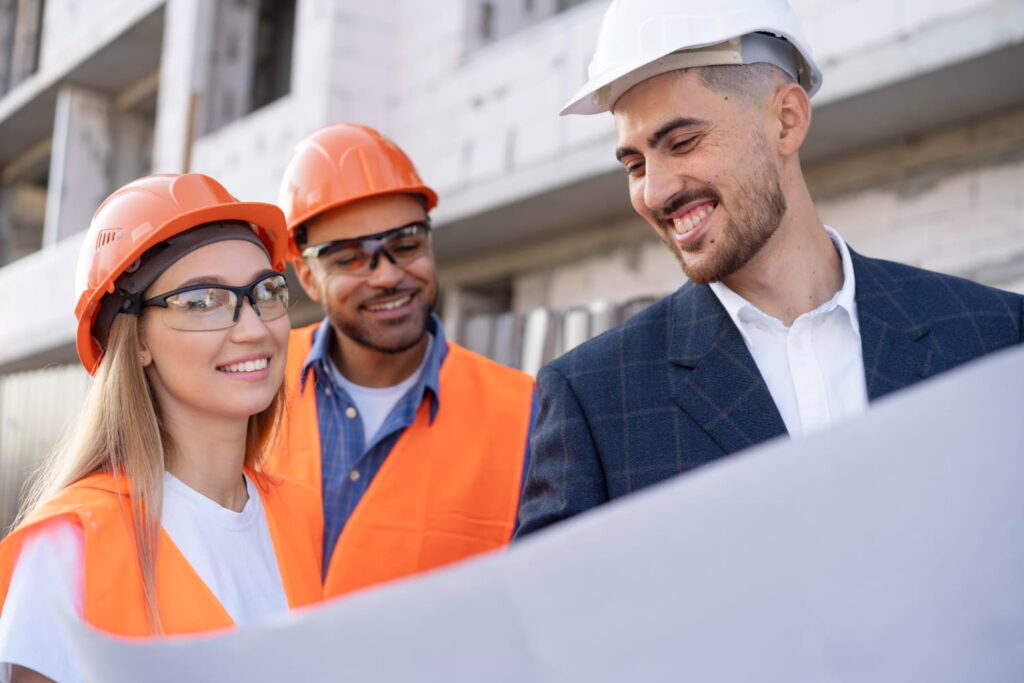Businessman conducting site visits