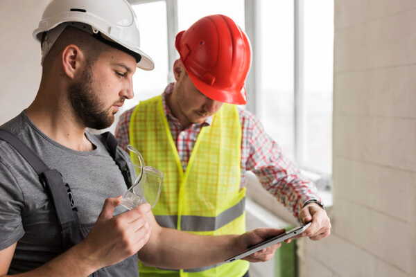 Inspectors conducting final building inspections
